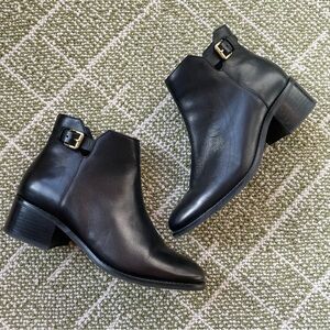 Cole Haan Classic Black Leather Ankle Boots Size 7